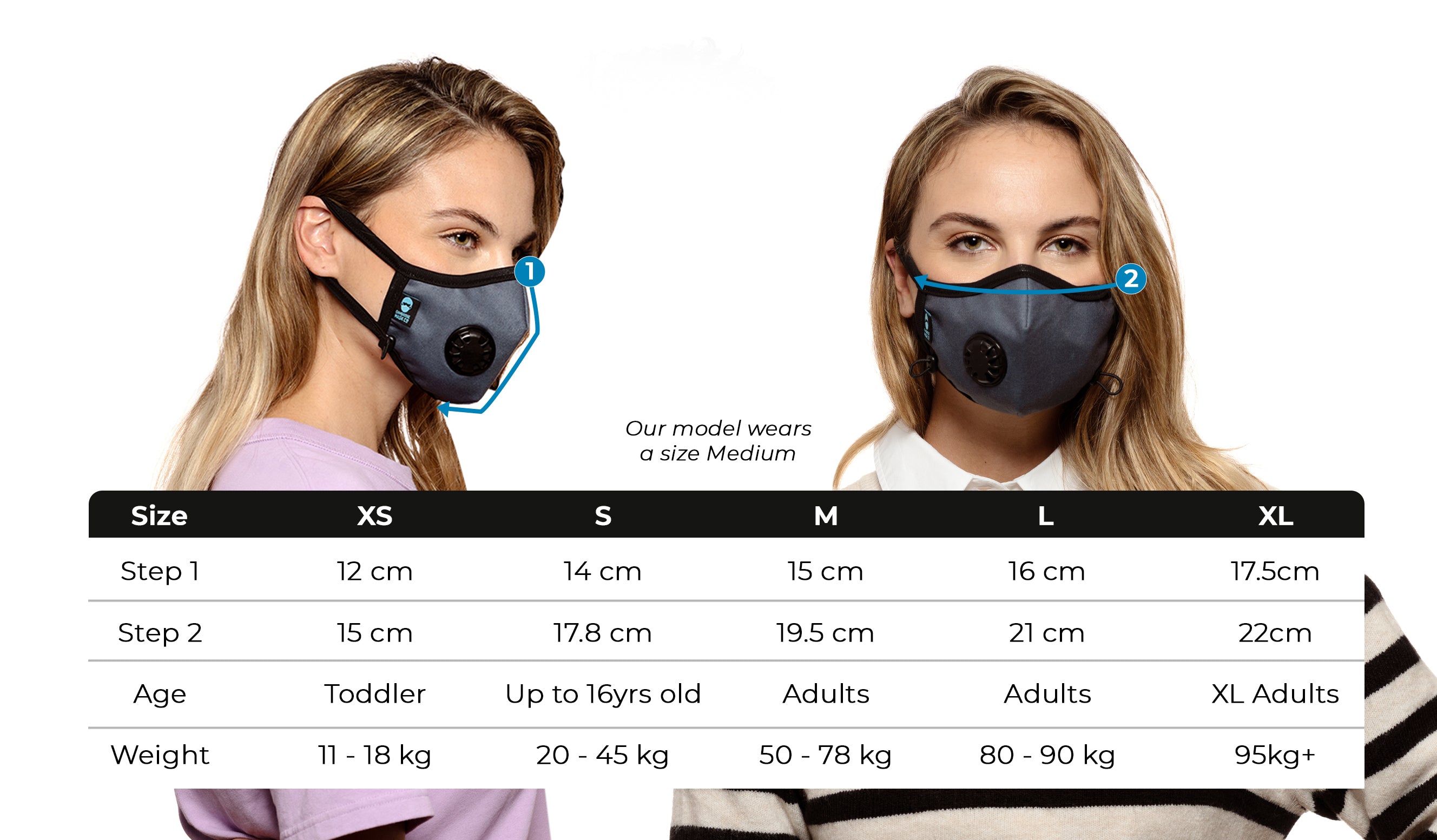 cambridge mask size guide