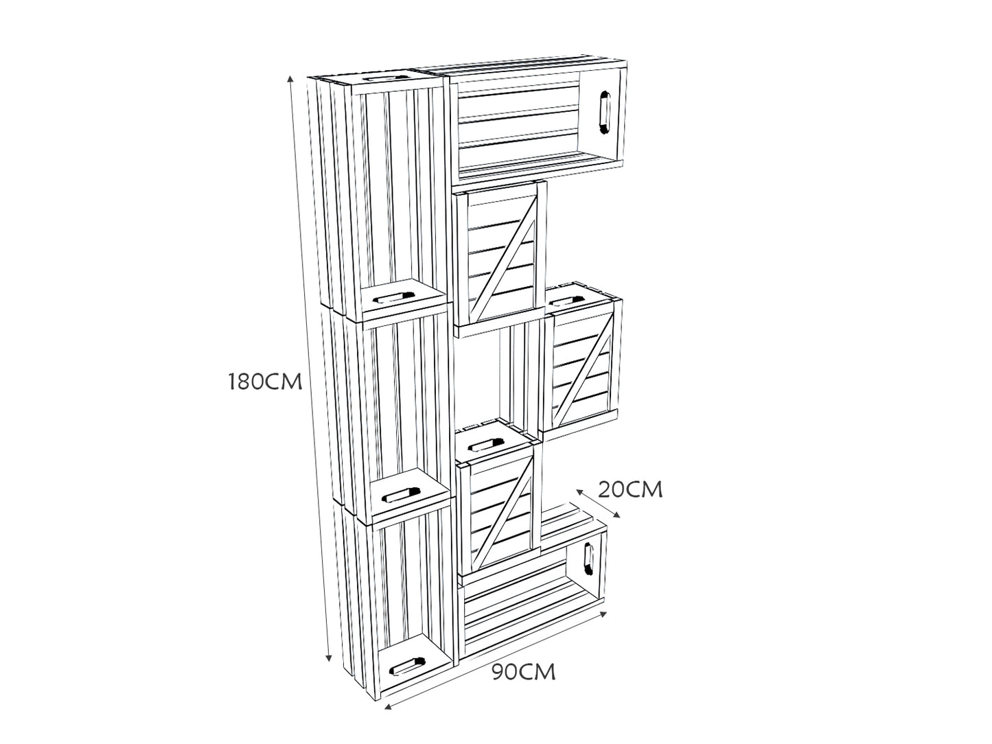 Monika Book Shelves Modular And real wood furniture product 