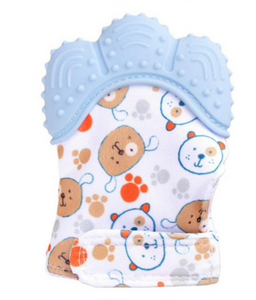 Gant Dentition Bebe Chien Couleur Bleu Teethingloves