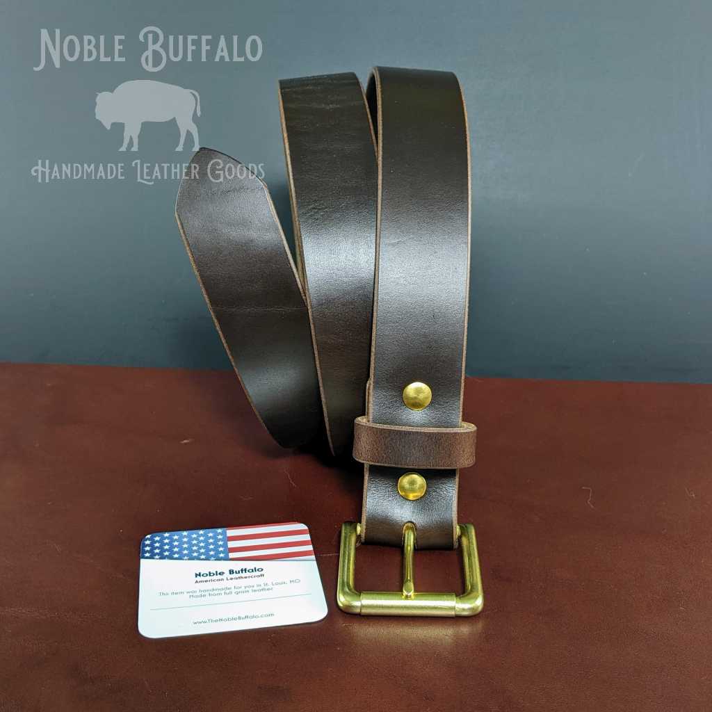 Natural Horween Chromexcel Soft Leather Belt - Noble Buffalo