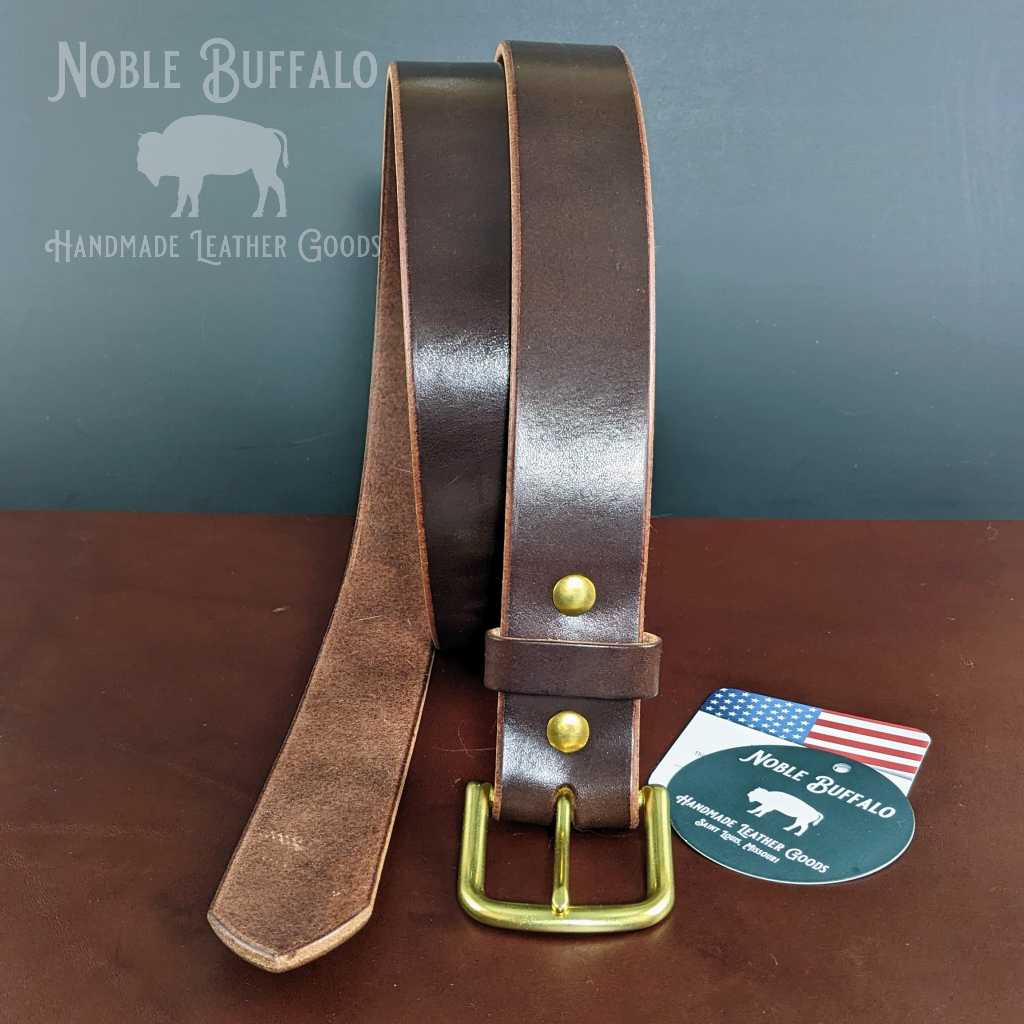 Original Belt - Walnut Leather/Brass - Sir Gordon Bennett - Awliing Belts