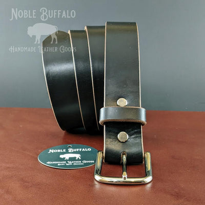 Black - Horween Chromexcel Leather Belt, Noble Buffalo