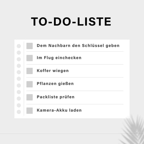 To-do-Liste für Pärchenurlaub