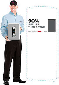 90% smaller than tank: Eemax HomeAdvantage II HA011240 Electric Tankless Water Heater