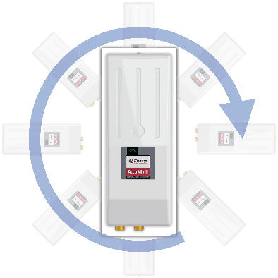 Eemax Accumix II series can be mounted in any direction