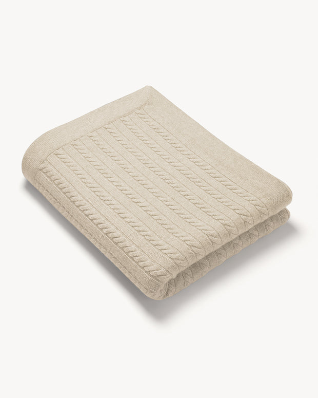 CASHMERE MAXI BLANKET NATURAL BEIGE