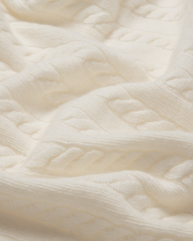 CASHMERE MAXI BLANKET PURE WHITE