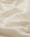 CABLE KNIT CASHMERE BABY BLANKET  PURE WHITE