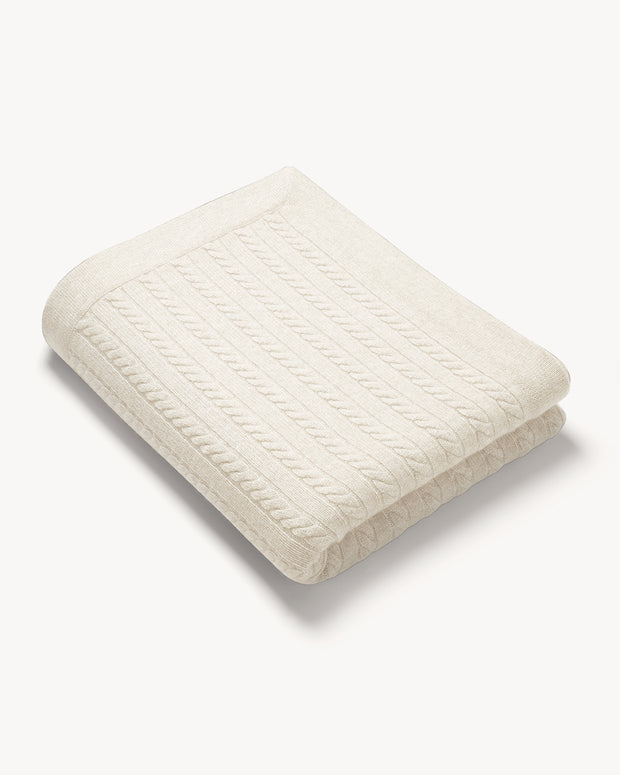 CASHMERE MAXI BLANKET PURE WHITE