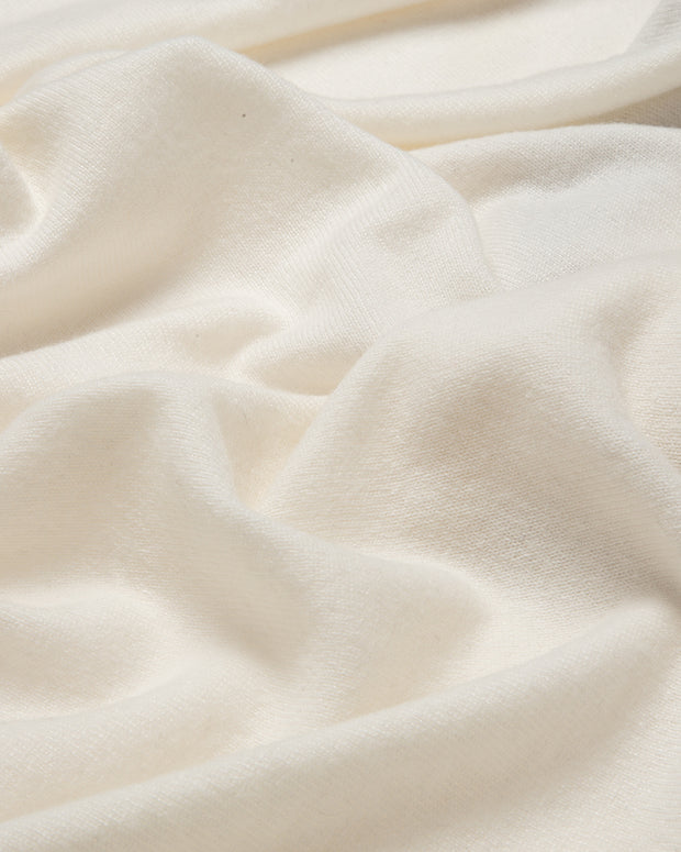 FINE KNIT CASHMERE BABY BLANKET PURE WHITE