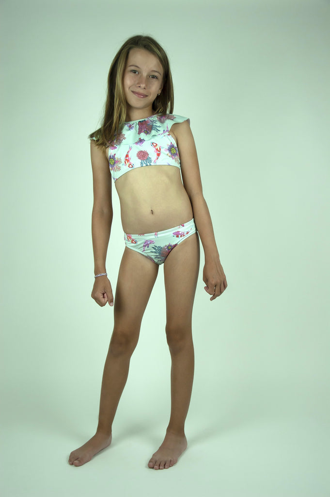 Coral Reef Girls Swim Shorts - UV Swimwear