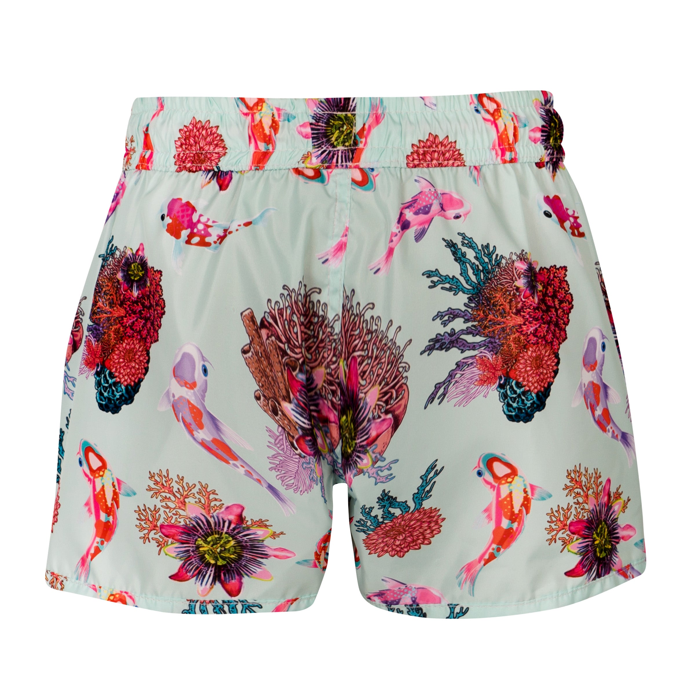 Coral Reef Girls Swim Shorts - UV Swimwear | Krio + Color – Krio Color