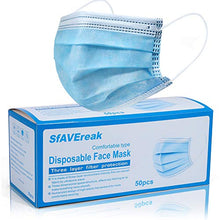 Load image into Gallery viewer, SfAVEreak Face Mask Disposable Blue (Pack of 50)
