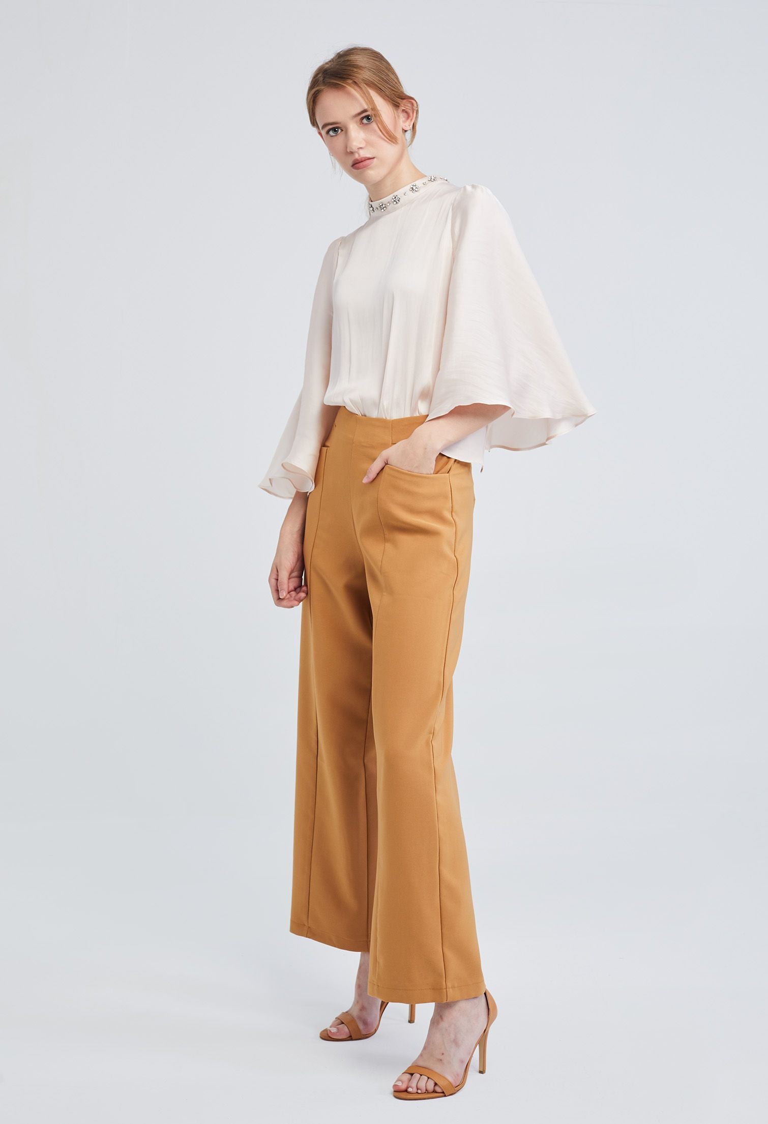 Flat Pleat Wide Leg Palazzo Pants – nichii (Malaysia)