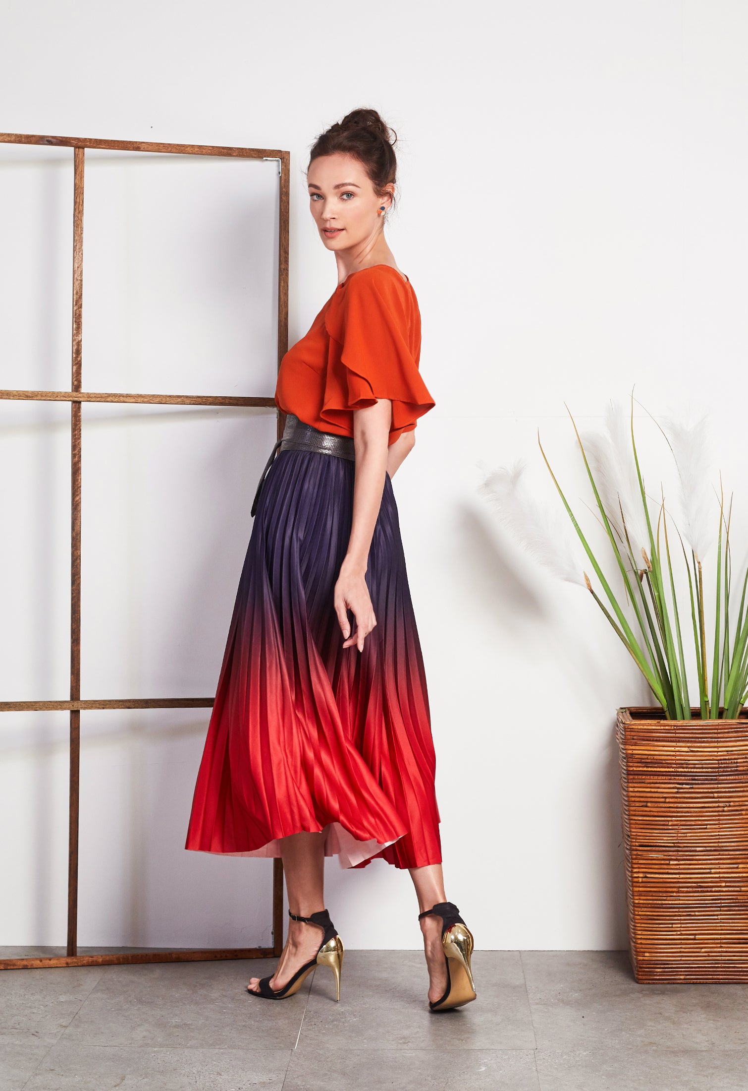 Ombre Pleated Skirt Nichii Malaysia
