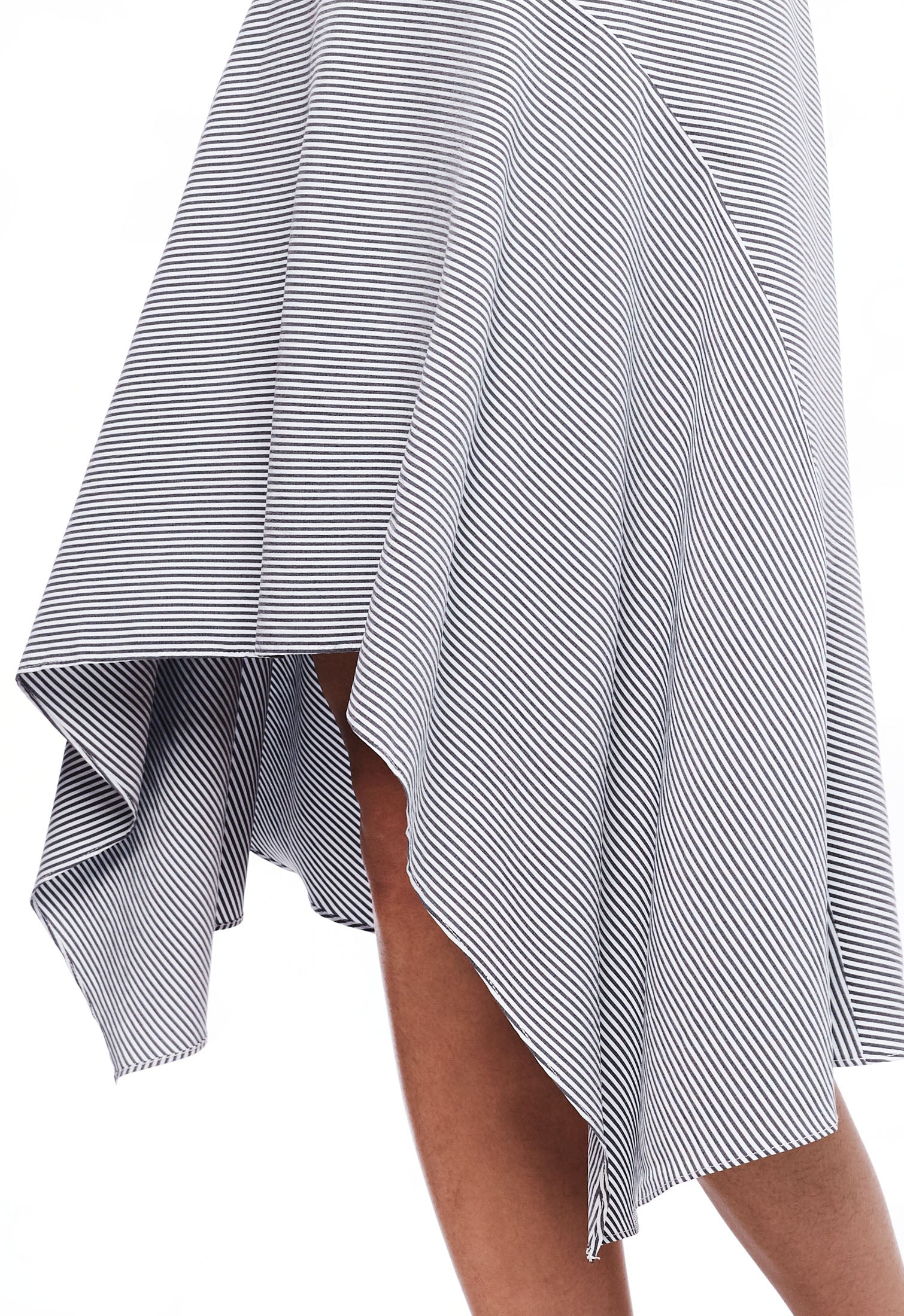 striped asymmetrical skirt