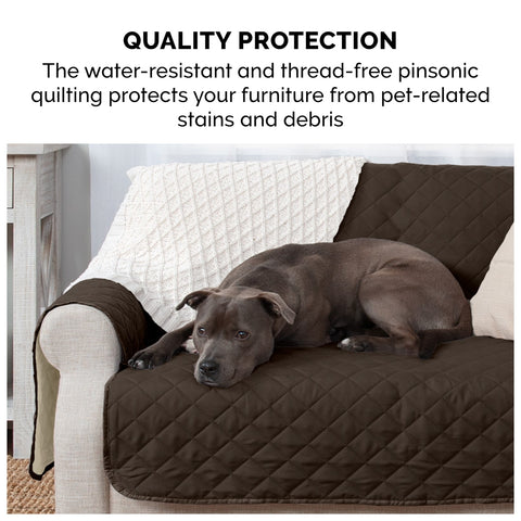 Reversible Sofa Cover Couch Cover For Dogs With Elastic Straps Water  Resistant Furniture Protector For Pets Couch Cover