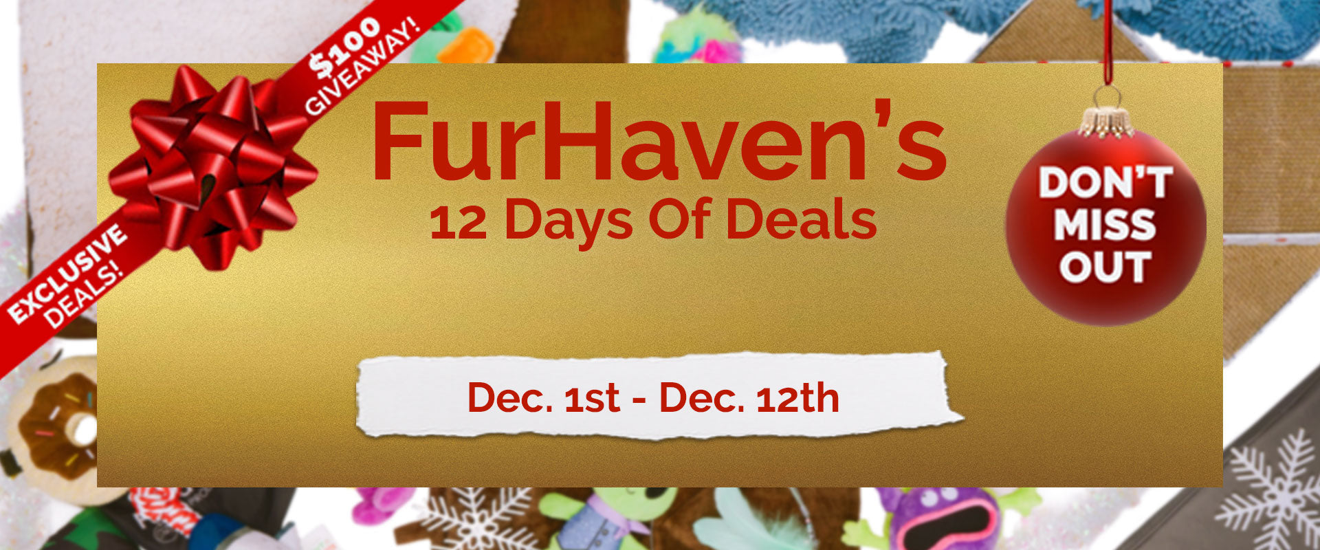 FurHaven Winter Wonder-Mint Holiday Slow Feeder Dog Toy
