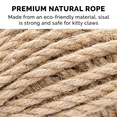 Xpose Safety Sisal Twine - 2 Ply 150 ft Thin Natural Fiber Rope on Spool - Rope Cat Scratching Post, Rope for Cat Scratcher, Cat Tree Replacement Parts, Pet Toy