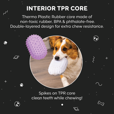 2-in-1 Plush & TPR Dog Toy - Hubble the MartianDefault Title