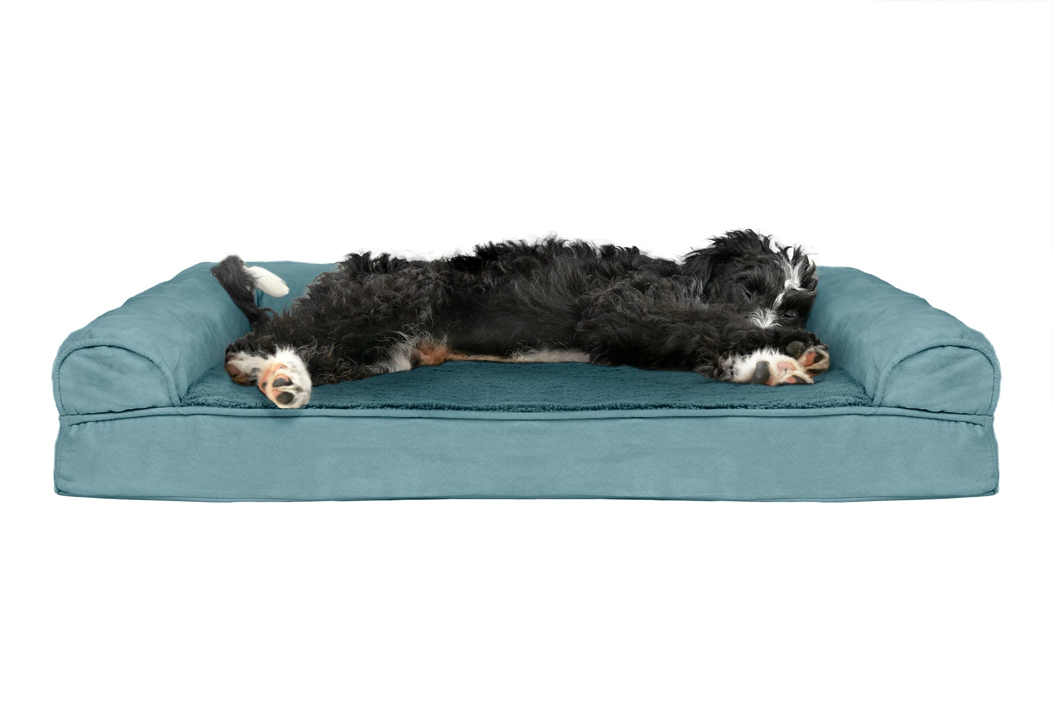 plush and suede sofa pet bed deep pool