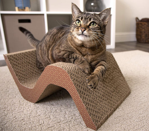 Petlinks Purr-fect Paws Multipurpose Rubber Litter Mat for Cats & Kittens -  Blue, Large 