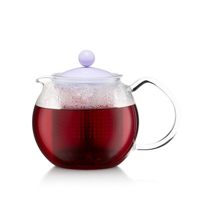 Bodum Assam Glass Tea Press with Stainless Steel Filter and Lid, 1.5-Liter,  51-Ounce