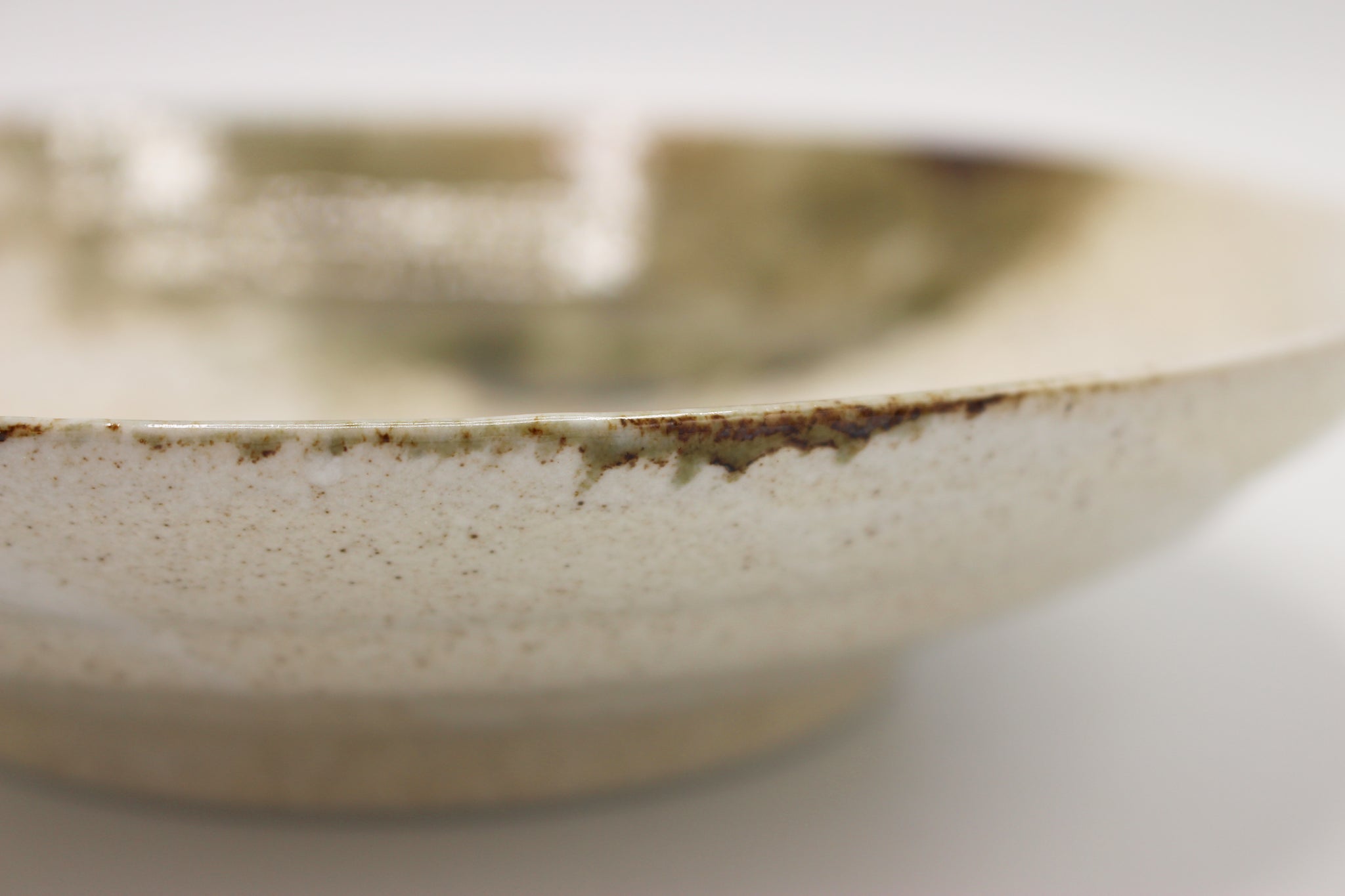 Typhoon stoneware plate wabi sabi