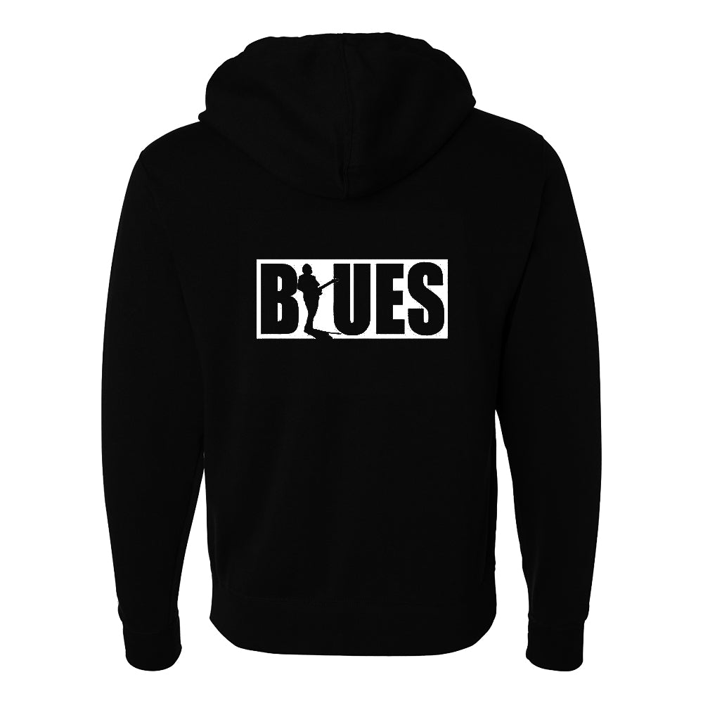 blues zip up hoodie