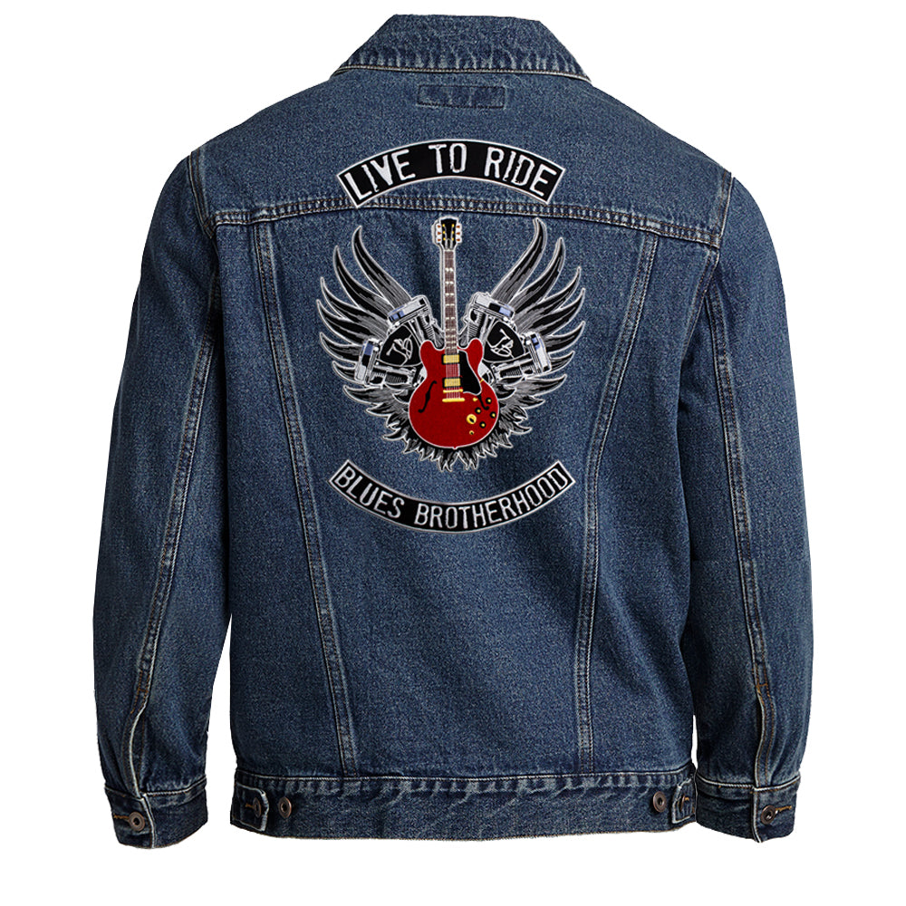 Live to Ride Back Patch - Port Authority Denim Jacket (Men) – Joe ...