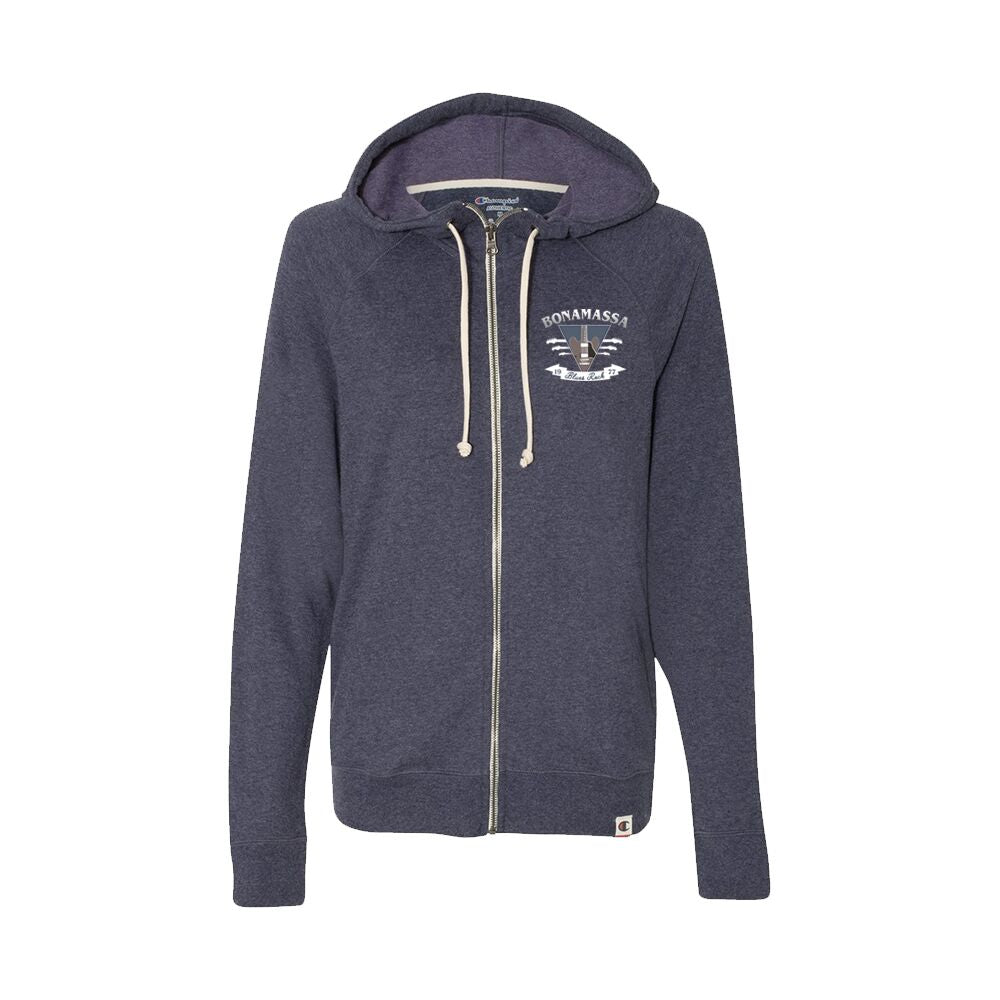 blues zip up hoodie