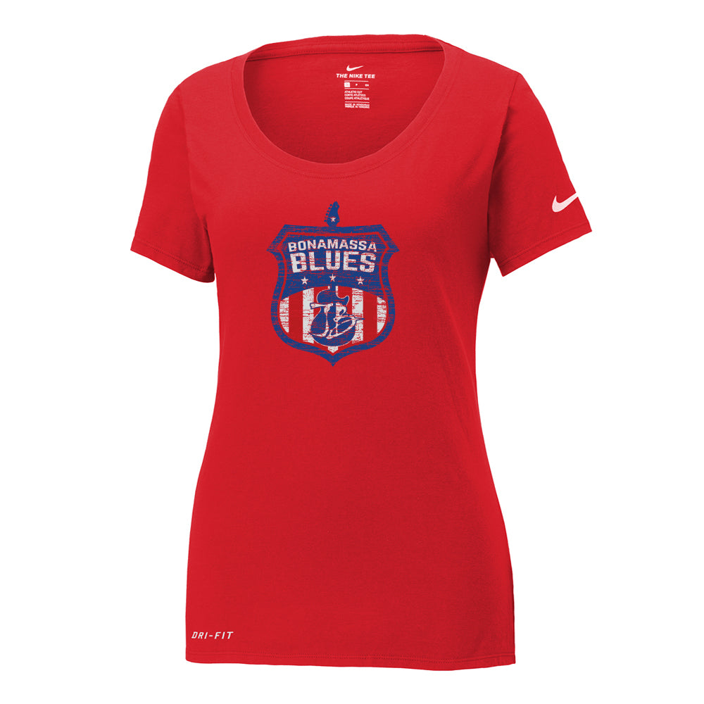 red nike dri fit shirt womens