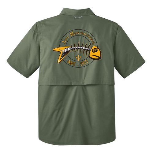 Sailin' Blues Eddie Bauer Short Sleeve Fishing Shirt (Men) 3XL / Green