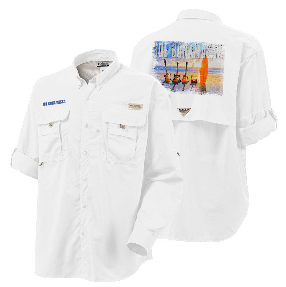 Columbia Bonehead White Short Sleeve - Bonamassa's Sunset Blues (Men) Large