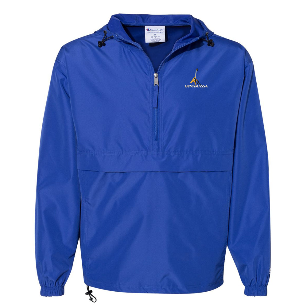 champion windbreaker mens blue