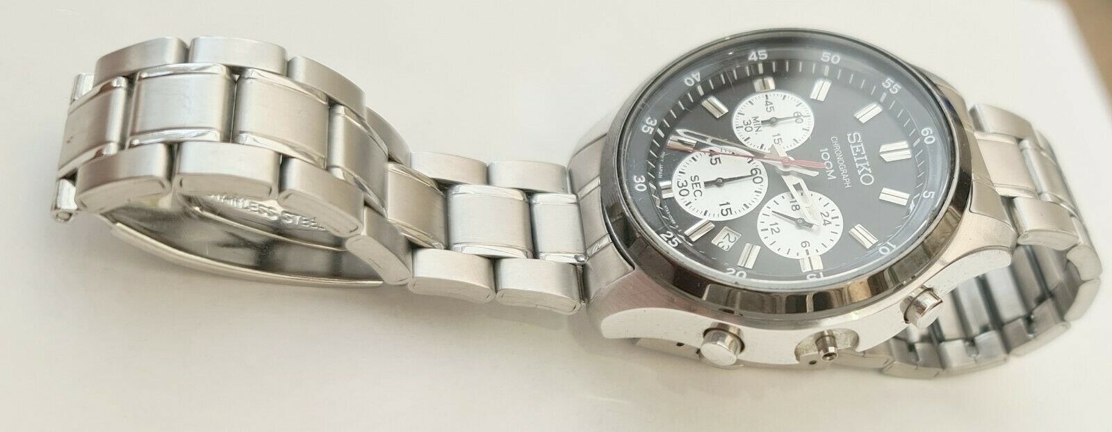 Seiko Chronograph 4T53-00B0 Stainless Steel Quartz Wrist # Watch For Parts  # - roomto