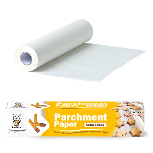 Katbite Parchment Paper Roll 15 inch x164 ft 205 SQ FT & 12 inch x 164ft  Heavy Duty Parchment Paper for Baking