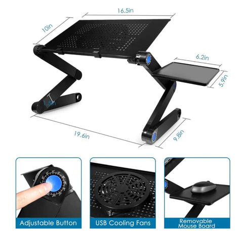 portable adjustable laptop desk stand table