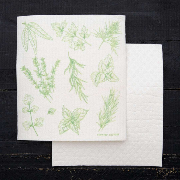 Swedish Dishcloths & Tea Towel Set – Green Trees