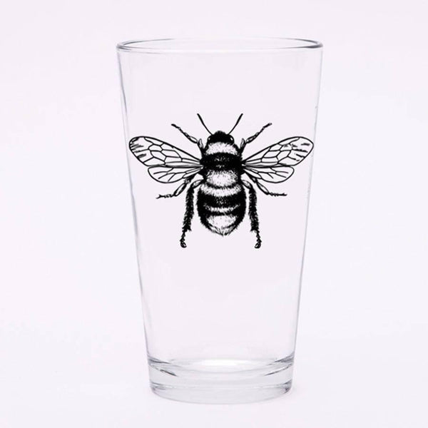 Honey Bee Beer Can Glass - 16 oz