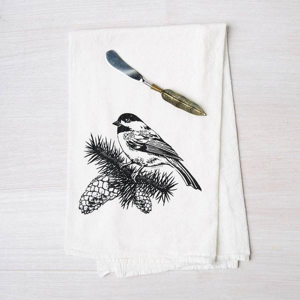 Christmas Birds Tea Towel - Cardinal Flour Sack Towel - Winter Kitchen –  Running Frog Studio