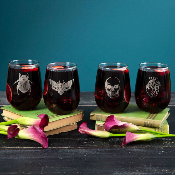 Macabre Mix Halloween Rocks Glasses - Set of 4 — Atomic Drinkware