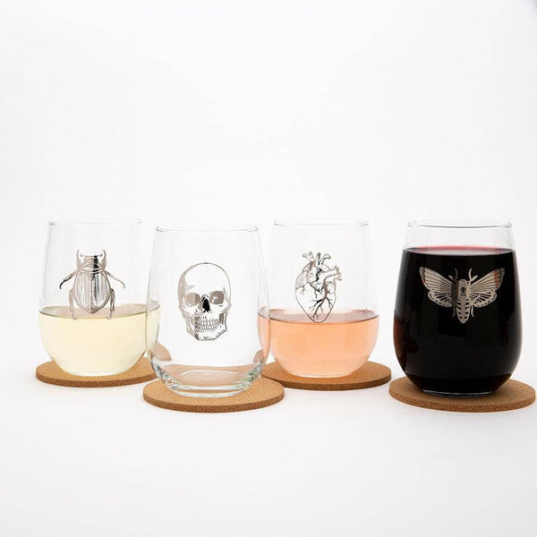 Macabre Mix Halloween Atomic Drinkware Collins Glasses - Set of 4