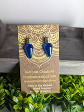 Load image into Gallery viewer, Blue Clear Lightbulb Stud Earrings
