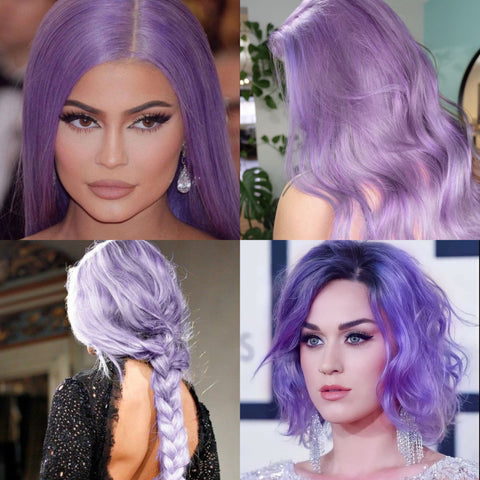 Lilac hair Katy perry kylie Jenner 