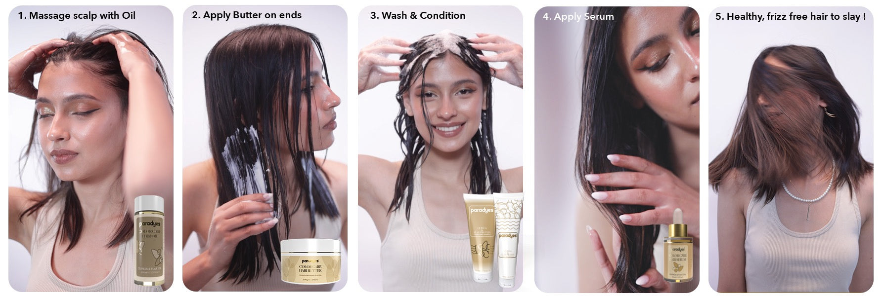 how to apply hair care products