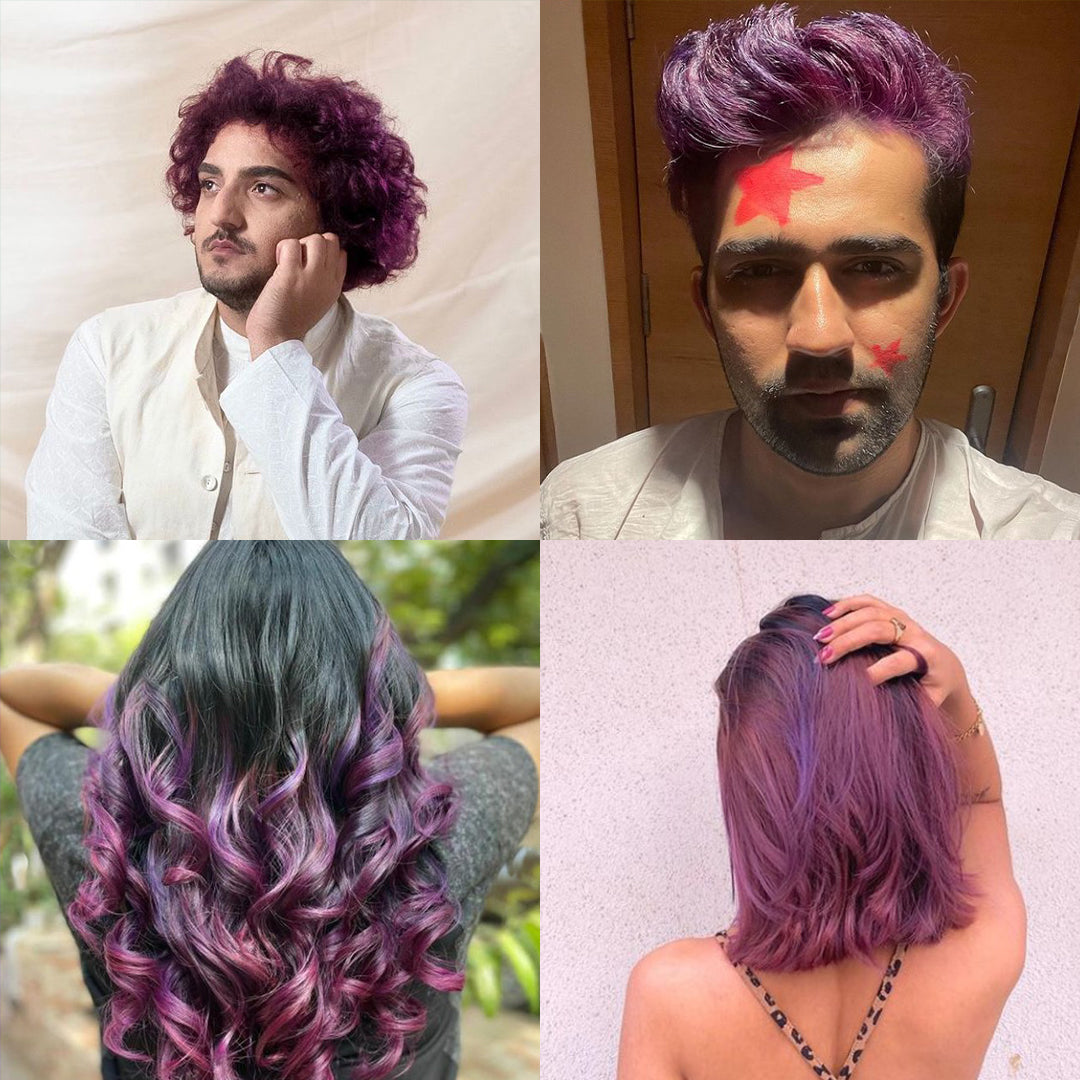 How to Color Your Hair Purple Without Using Permanent Dyes