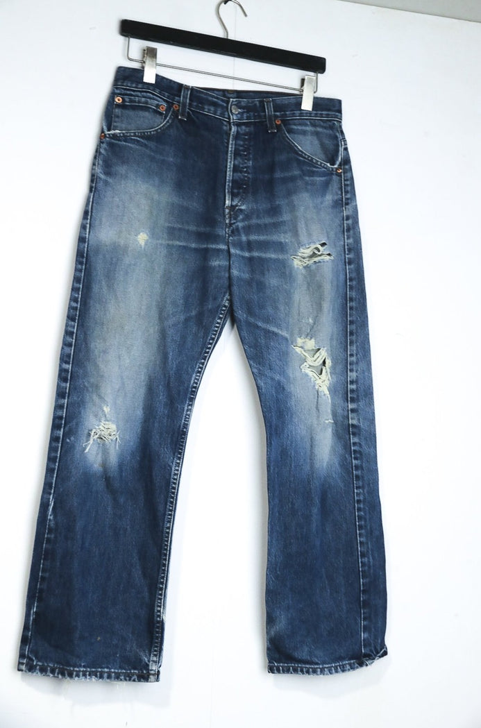 Vintage Rugged Destroyed Denim Levis jeans Denim Jeans Men's Trousers –  cliche vintage