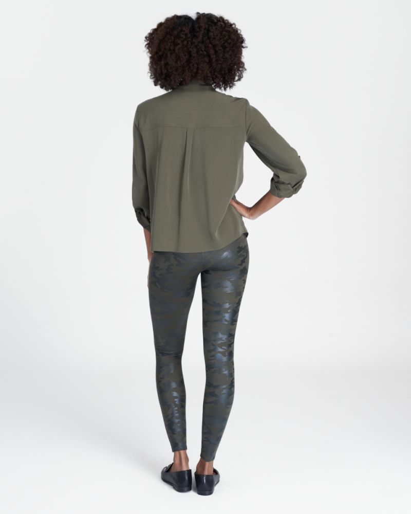 SPANX, Pants & Jumpsuits, Spanx Faux Leather Camo Leggings