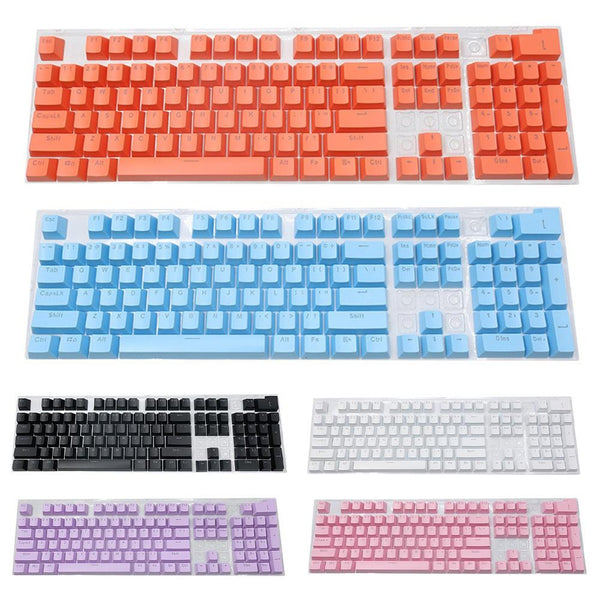 104Pcs/Set ABS Universal Backlit Key Cap Keycaps for Cherry Mechanical Keyboard Computer Peripherals for Cherry/Kailh/Gateron 0